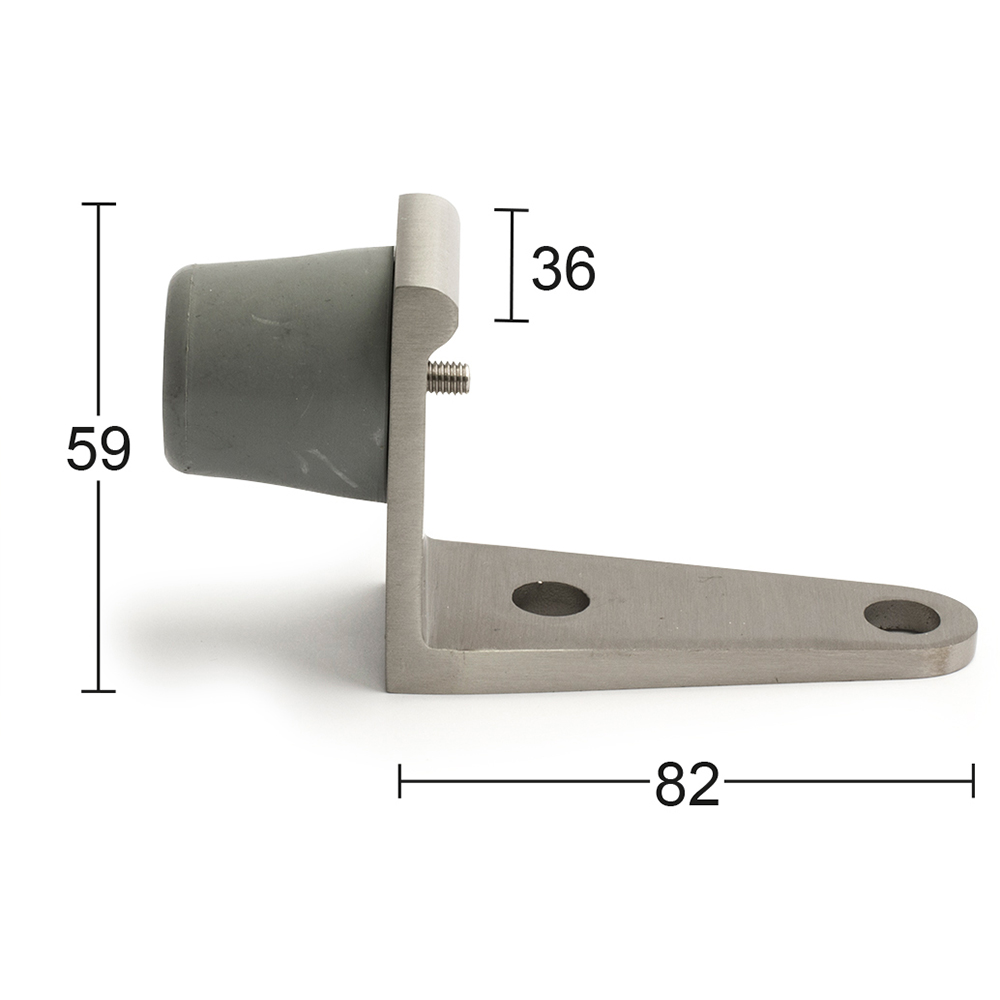 Dørstopper 181 rfr sb med 30mm gummidemper